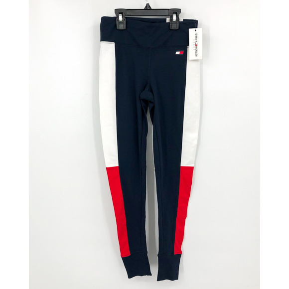 TOMMY HILFIGER Womens Performance Leggings XS Navy Blue Jersey High Rise NWT - Picture 5 of 14